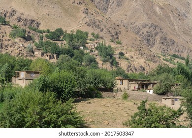 Isolated Traditional Afghan Mountain Village Panj Stock Photo ...