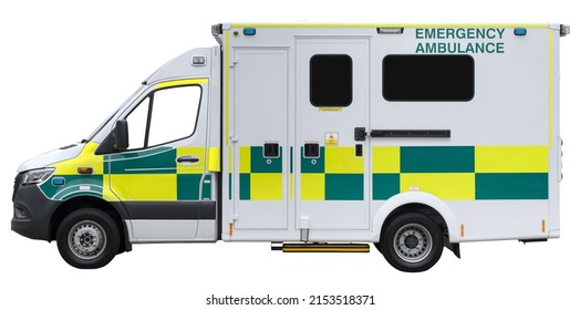 Isolated United Kingdom Ambulance On A White Background - Shutterstock ID 2153518371