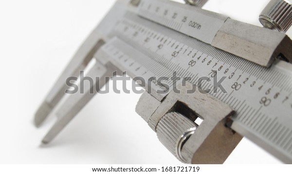 Isolated vernier caliper in white\
background picture with high details,Easy to use for any\
work