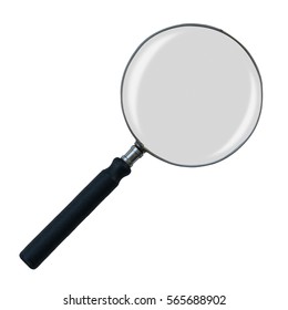 Isolated Vintage Magnifying Glass On A White Background With Light Reflections - Shutterstock ID 565688902