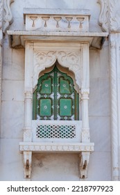 Isolated Vintage White Marble Window Artistic Design From Flat Angle Image Is Taken At Jaswant Thada Jodhpur Rajasthan India On Oct 22 2022.