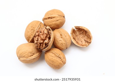 Isolated of walnut nut, walnuts nut food isolate on white background - Powered by Shutterstock