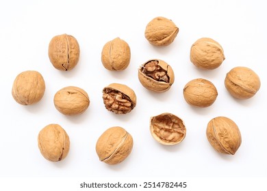 Isolated of walnut, walnuts nut isolate on white background