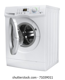 Isolated Washing Machine On A White Background