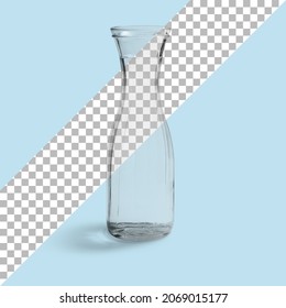 Isolated water carafe with transparency
