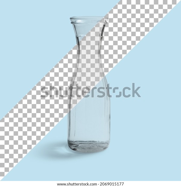 Isolated water carafe with\
transparency