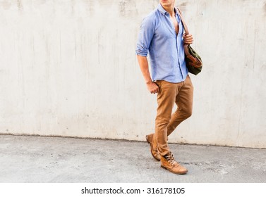 Isolated Well Dressed Male Fashion Model. 