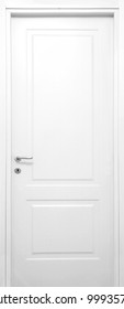 Isolated White Door