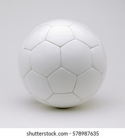 Isolated White Football Ball On A White Background