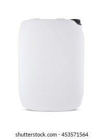 Isolated White Plastic Jerry Can Gallon Container Design Mockup