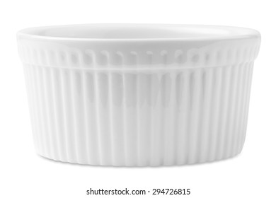 Isolated White Souffle Dish