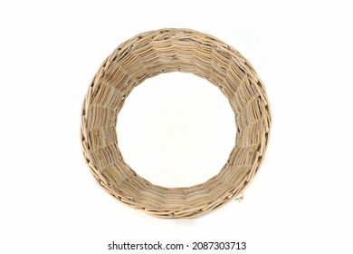 Isolated Wicker Circle On White Background