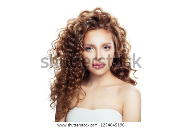Isolated Woman Healthy Skin Perfect Wavy Stock Photo Edit Now