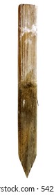 Isolated wooden construction stake. Vertical. - Shutterstock ID 542239384