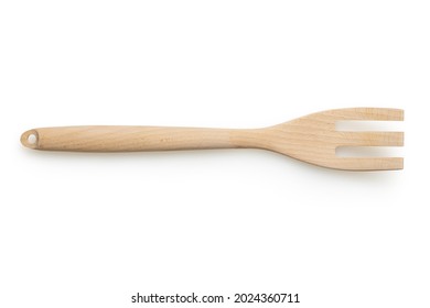 Isolated Wooden Fork On White Background For Scene Generator