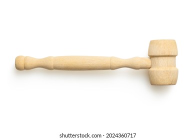 Isolated Wooden Mallet For Kitchen On White Background For Scene Generator