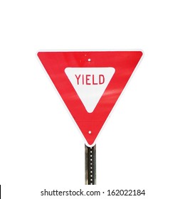 isolated yield sign