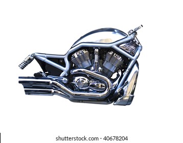 Isolation of a motorcycle engine - Powered by Shutterstock