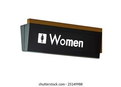 A Isolation Of A Nice Womens Restroom Sign