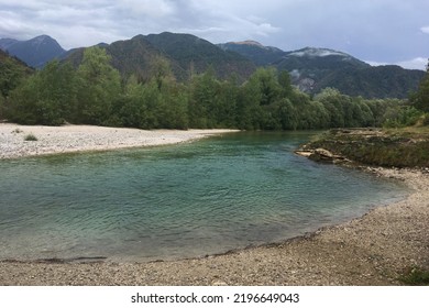 Isonzo River In Julian Alps, Slovenia