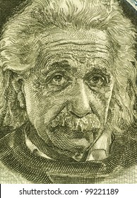 ISRAEL - CIRCA 1968: Albert Einstein (1879-1955) on 5 Pounds 1968 Banknote from Israel. German born theoretical physicist regarded as the father of modern physics.
