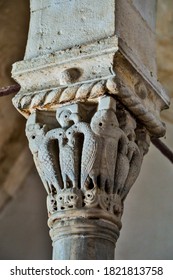 Israel, Jerusalem. Mount Zion, Upper Room, Pulpit Detail Showing Pelicans, A Christian Symbol.