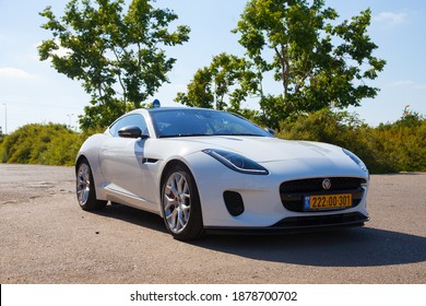 Israel Tel Aviv - 19 September , 2019 Beautiful Jaguar F Type