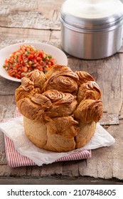 Israeli Breakfast - Traditional Yemenite Jewish Bread - Kubaneh