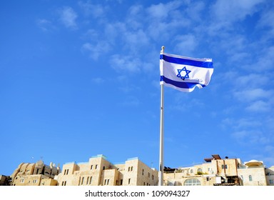 Israeli Flag Jerusalem Israel Stock Photo Edit Now 109094327