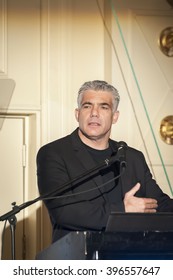 Israeli Politician Yair Lapid Giving An Address To The Israeli Businessmen At A Conference In Tel Aviv. Israel, April 2014.