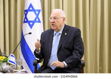  Israeli President Reuven Rivlin In JERUSALEM, ISRAEL. 15-05-2017