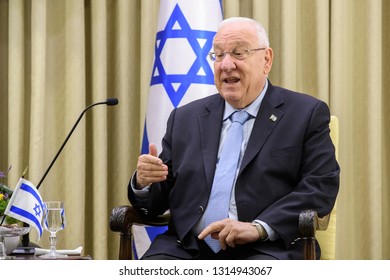  Israeli President Reuven Rivlin In JERUSALEM, ISRAEL. 15-05-2017