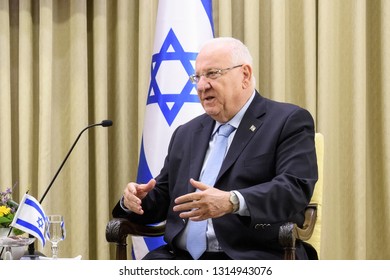  Israeli President Reuven Rivlin In JERUSALEM, ISRAEL. 15-05-2017