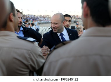 Israeli Prime Minister Nafatali Bennett During A Graduation Ceremony Of Israeli Air Force Pilots At The Hatzerim Base Near The Southern City Of Beer Sheva, On June 24, 2021.