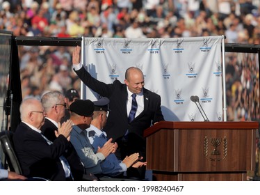 Israeli Prime Minister Nafatali Bennett During A Graduation Ceremony Of Israeli Air Force Pilots At The Hatzerim Base Near The Southern City Of Beer Sheva, On June 24, 2021.