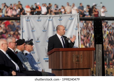 Israeli Prime Minister Nafatali Bennett During A Graduation Ceremony Of Israeli Air Force Pilots At The Hatzerim Base Near The Southern City Of Beer Sheva, On June 24, 2021.