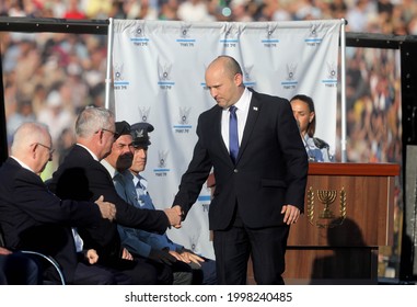 Israeli Prime Minister Nafatali Bennett During A Graduation Ceremony Of Israeli Air Force Pilots At The Hatzerim Base Near The Southern City Of Beer Sheva, On June 24, 2021.