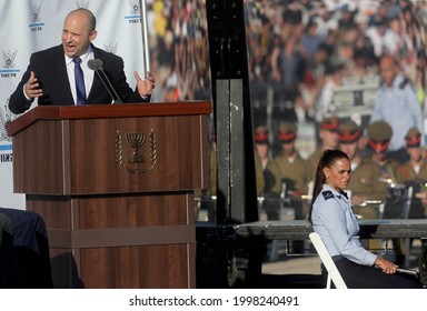 Israeli Prime Minister Nafatali Bennett During A Graduation Ceremony Of Israeli Air Force Pilots At The Hatzerim Base Near The Southern City Of Beer Sheva, On June 24, 2021.