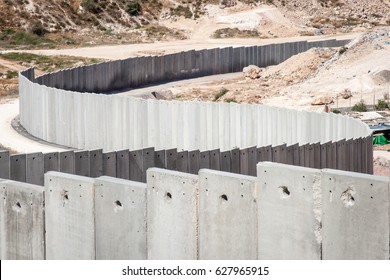 The Israeli separation or security wall with Palestine.