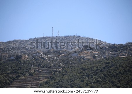 An Israeli site on one of the occupied Kfarshouba hills, which overlooks the Shebaa Farms and southern Lebanon. This site is called the Ruwaisat Al-Alam site and has been occupied since 1967.