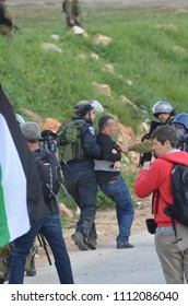 Israeli Soldiers Arrest Protesters During The Friday Protests, Nabi Saleh, West Bank, Palestine.
14/03/15