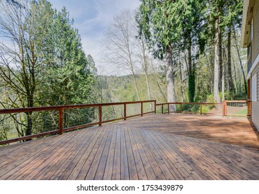 Issaquah, WA / USA - April 17, 2020: Residential Back Patio