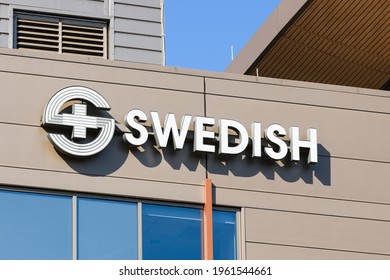 Issaquah, WA, USA - March 30, 2021; Logo On A Building At Swedish Medical Center Issaquah Campus