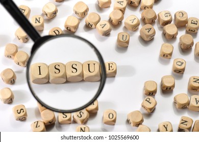 Issue word on wooden cubes. Issue concept - Shutterstock ID 1025569600