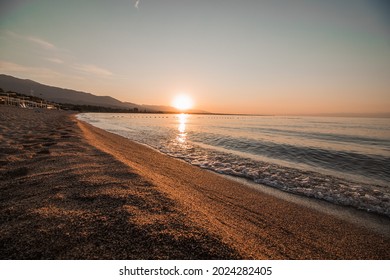 Issyk Kul Lake At Suntrise, Kyrgystan 