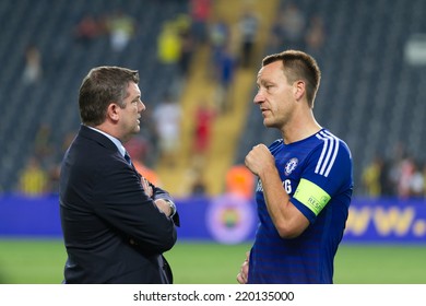 ISTANBUL - AUGUST 08, 2014: Chelsea Captain John Terry During Award Ceremony Of Soma Charity Tournament In Sukru Saracoglu Stadium.