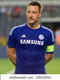 ISTANBUL - AUGUST 08, 2014: Chelsea Captain John Terry During Award Ceremony Of Soma Charity Tournament In Sukru Saracoglu Stadium.