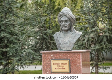 Istanbul, Esenyurt/ Turkey-04.06.2019: Statue Of Bumin Khagan, Founder Of The Turkic Khaganate