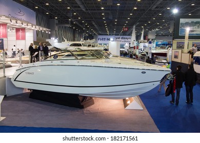 ISTANBUL - FEBRUARY 22: Cobalt Boat In CNR Avrasya Boat Show On February 22, 2014 In Istanbul, Turkey.