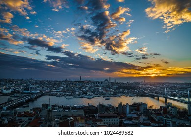 Istanbul. Galata tower. View from above. - Shutterstock ID 1024489582